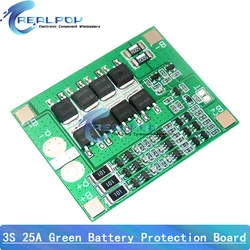 3S 25A lipo lithium Polymer BMS/PCM/PCB battery protection board for 3 Packs 18650 Li-ion Battery Cell