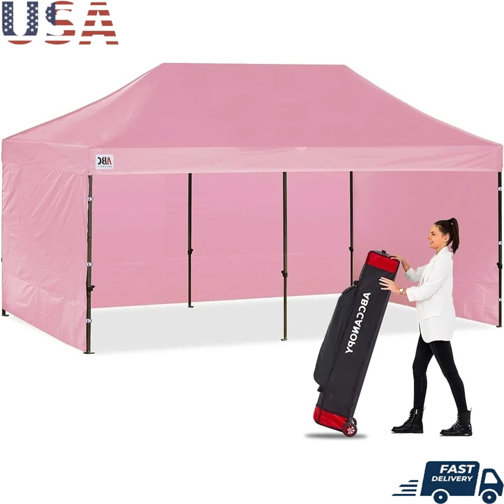 

Classic Pop Up Canopy Tent with Sidewalls Portable Outdoor Party Canopy Waterproof Easy Setup Sandbags Carry Bag Ropes Stakes