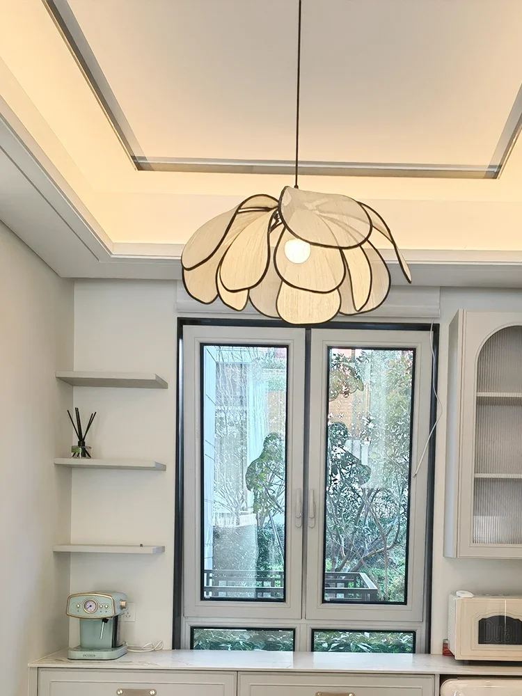 Nordic Petal E27 LED Pendant Lights Wabi Sabi Ceiling