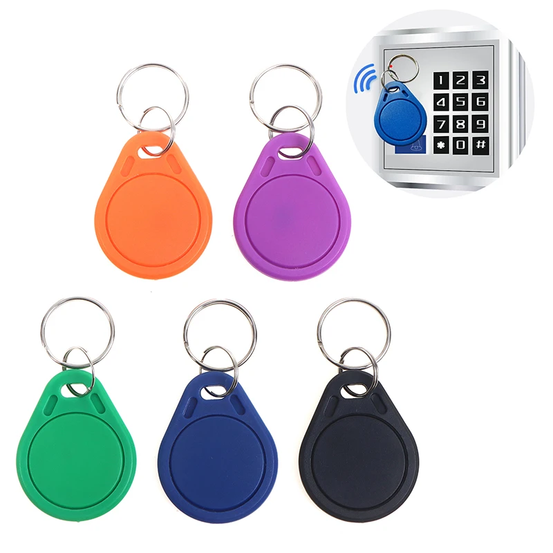 UID-mutável regravável acesso controle cartão, ABS impermeável Keyfobs com chaveiro, suprimentos de segurança, NFC cartão chave, 5pcs