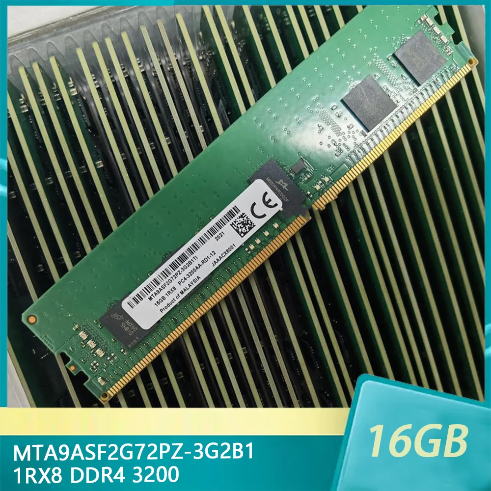 For MT RAM 16G 16GB 1RX8 DDR4 3200 PC4-3200AA-R REG MTA9ASF2G72PZ-3G2B1 Server Memory Fast Ship High Quality