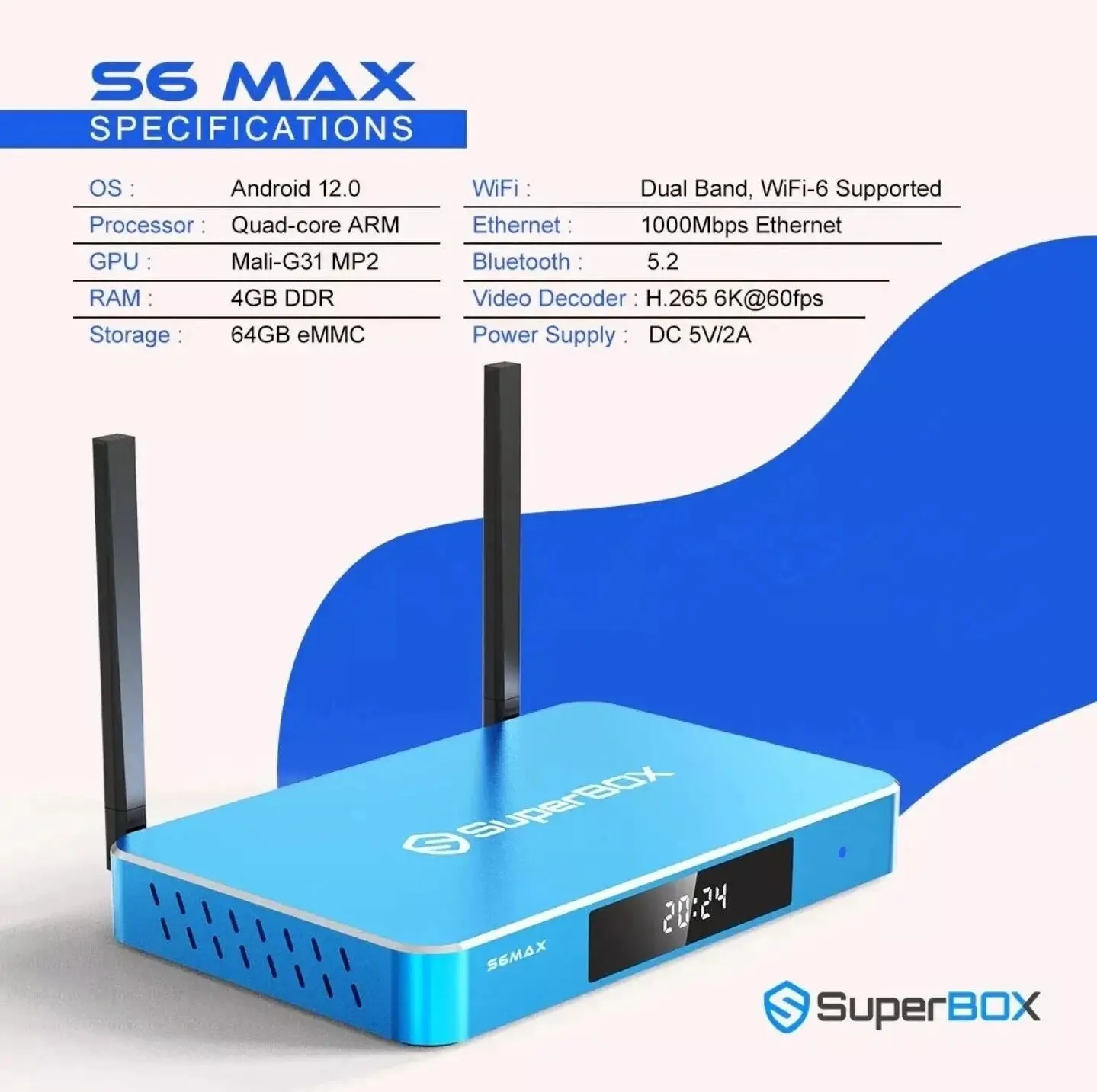 Streaming Box S6MAX US Shipping | Authorized Seller | Android TV Box | 2026 Latest Model