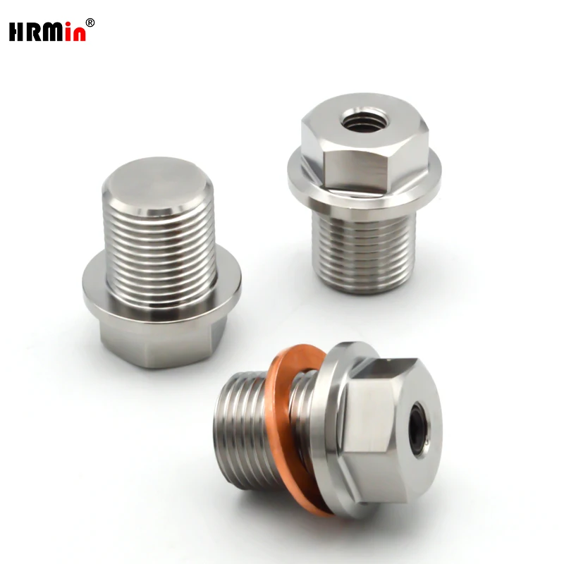 

HRMin Gr5 Titanium car Engine Magnetic Oil Drain Plug M18x1.5 For Porsche 991 and 987 etc