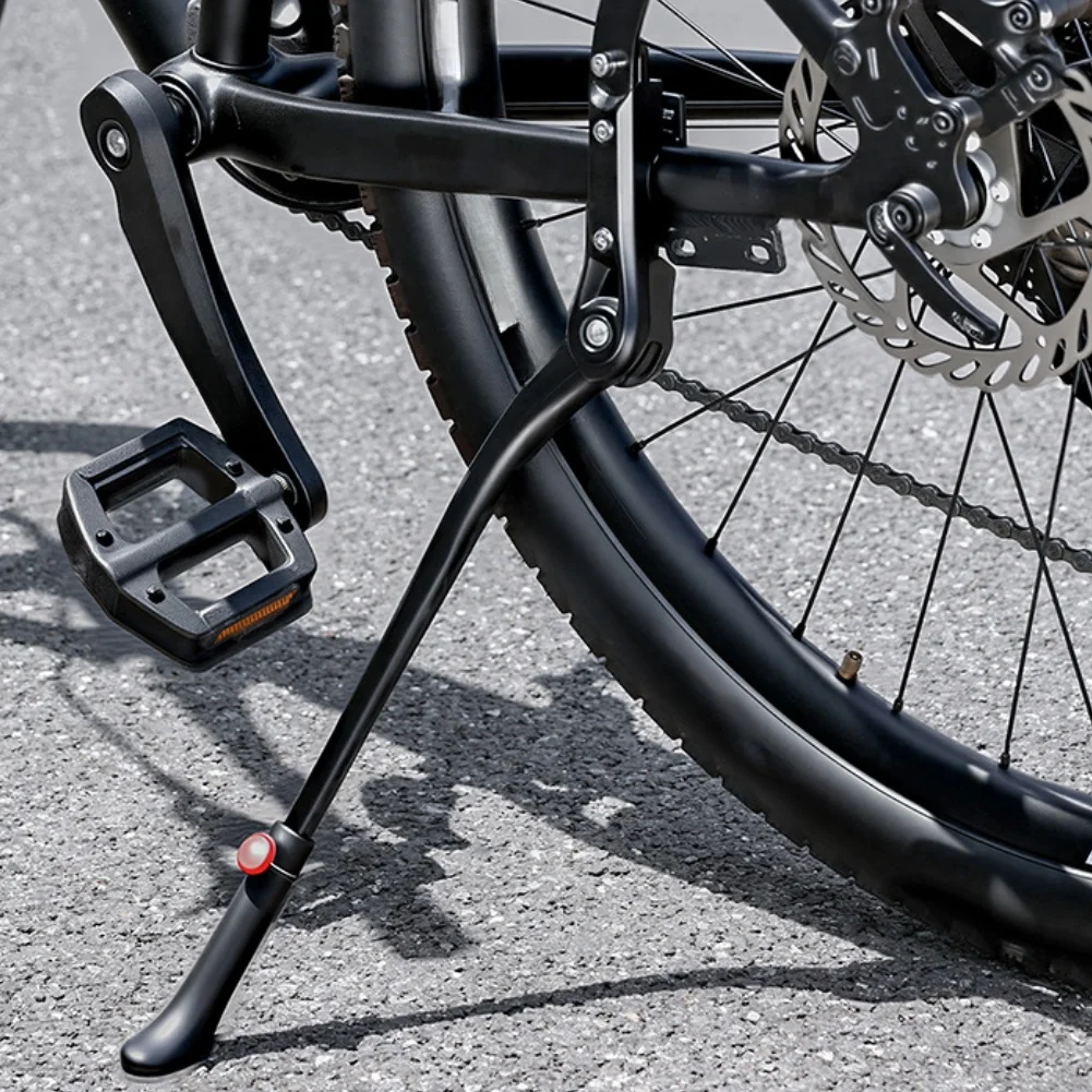 Kickstand for Road and Mountain Bikes Aluminum Alloy Adjustable Fit 24-29 Inch Frames Side Support Without Frame Damage