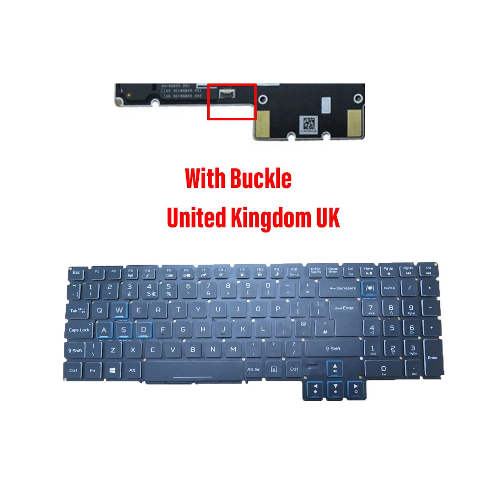 United States US UK Colourful Backlit Black New Laptop PH517-52 Keyboard For ACER Predator Helios 500 PH517-52 RGB Backlit