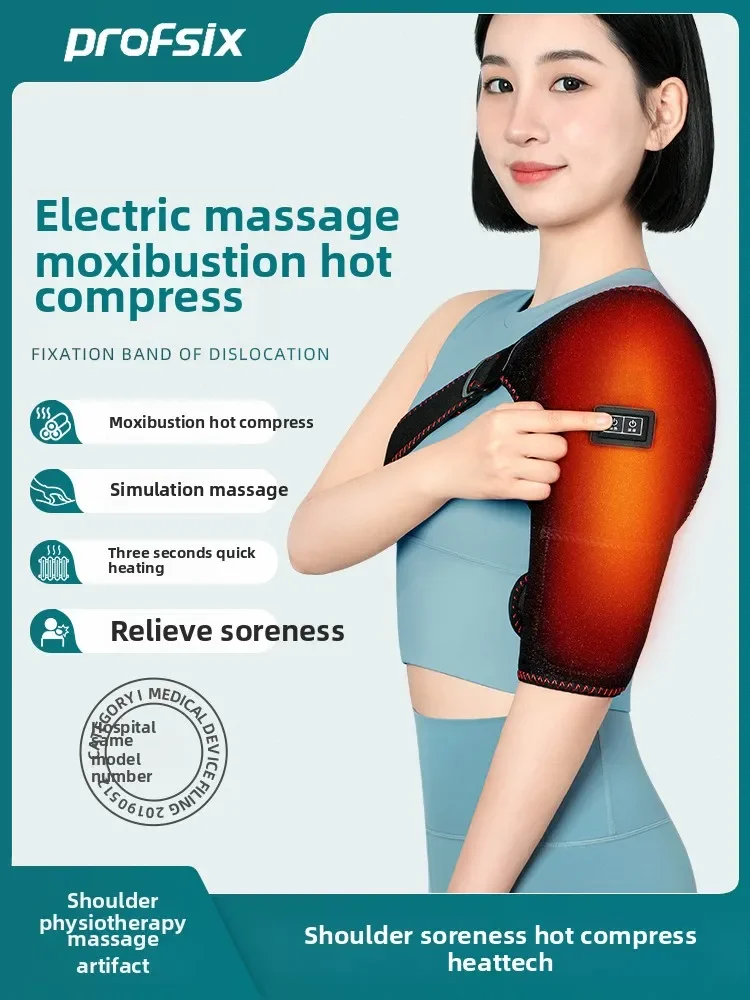 Rechargeable Heating Shoulder & Arm Massager Hot Compress Therapy Sleeve for Shoulder and Arm Pain Relief