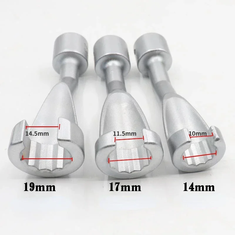 Imagem -03 - Krachtige 12.5 mm Chave de Tubo de Combustível de Extremidade Aberta 14 mm 17 mm 19 mm Chave de Extremidade Aberta de Soquete de Junta de Tubo de Combustível