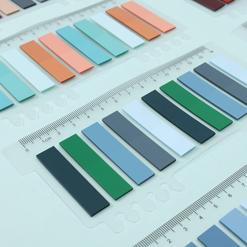 200 قطعة/المجموعة مؤشر شفاف ملاحظة ورقة مكتب اللوازم المدرسية القرطاسية الصغيرة مستطيل الفلورسنت ملصق قطاع ملاحظات لاصقة