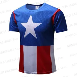 New Summer Boy Marvel Comics Captain America White Star3D Printed Casual T-Shirt Superhero Rogers For Men Kid/Adult Training Tee