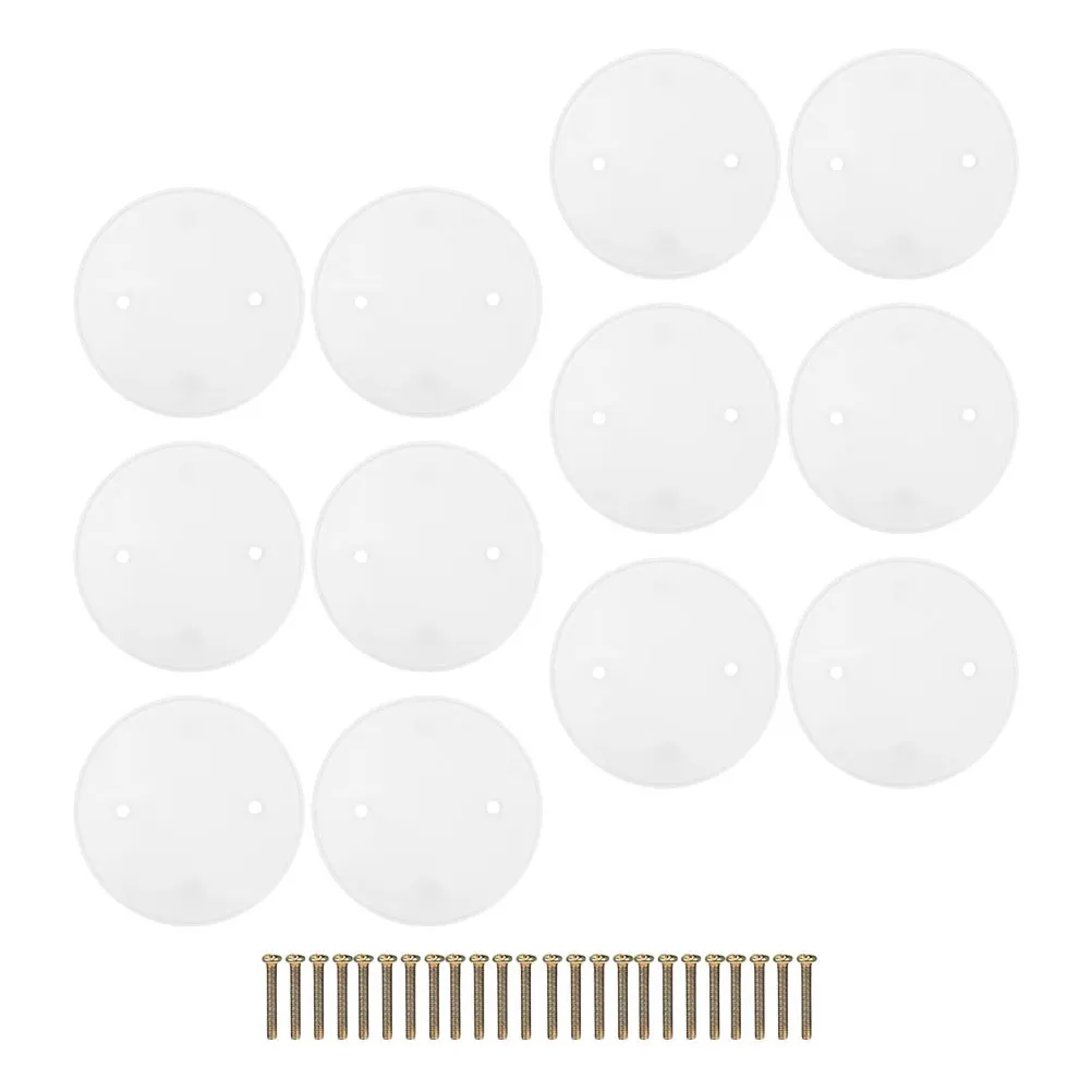 Placa de cubierta en blanco de 12 Uds., embellecedor de techo de pared de plástico de 4,32 pulgadas, corrector sellado redondo para cubierta de caja eléctrica de cocina, oficina en casa