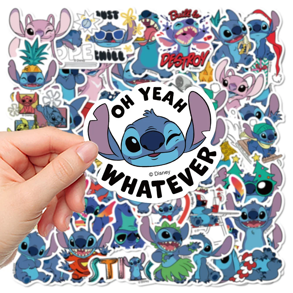 10/30/50pcs Cute Stitch Disney Anime Stickers Kawaii Cartoon Graffiti Decoration Sticker Decals for Kids Toy Phone Luggage Diary