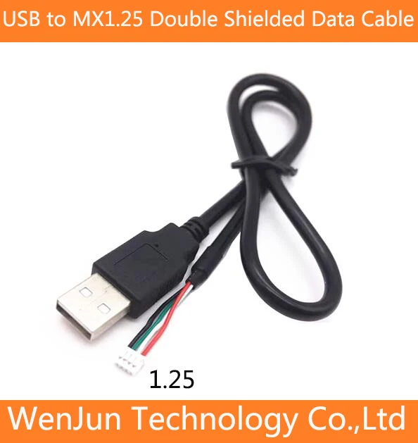 Usb Naar Mx1.25 Terminal Wire Usb Naar 1.25Mm 4pin Dubbel Afgeschermde Data Kabel Usb Touchscreen Moederbord Verbindingskabel