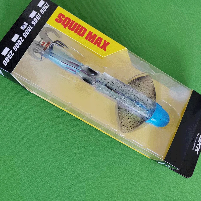 120g 150g 200g 22cm con anzuelo de asistencia plantilla lenta y rápida PVC Metal pulpo Artificial jiging de calamar cebo de pesca suave