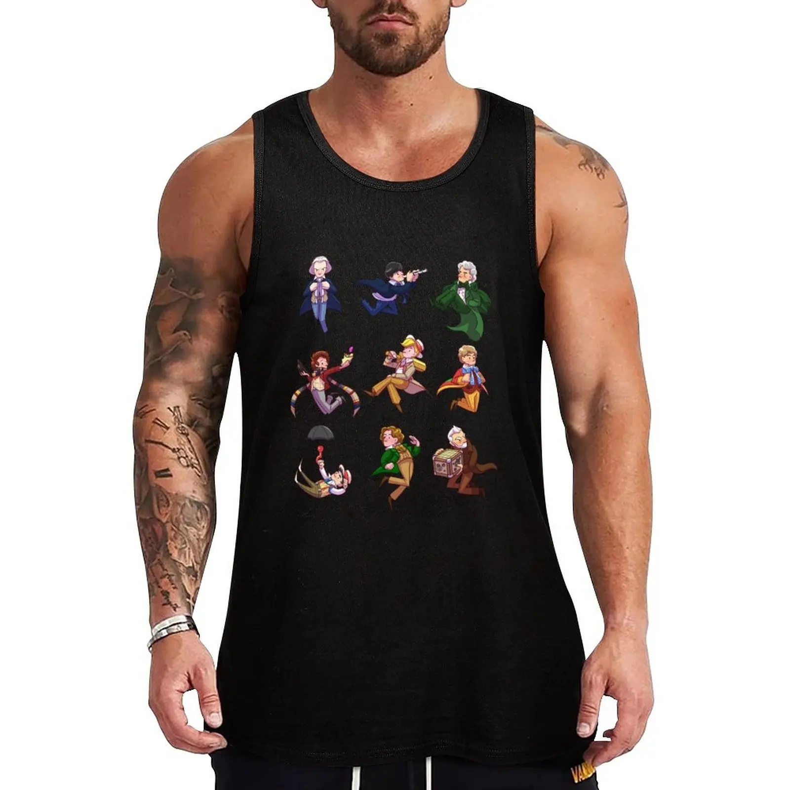 Classic Doctor Group Tank Top Basic Tank Top Soft Breathable Casual Daily Wear