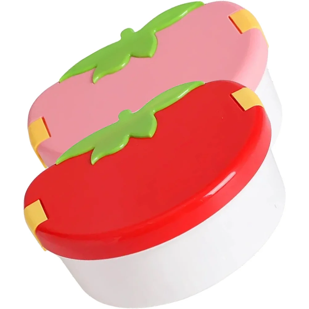 

2Pcs Fruit-Shaped Meal Box Reusable Portable Bento Container Lid for Fresh Food School