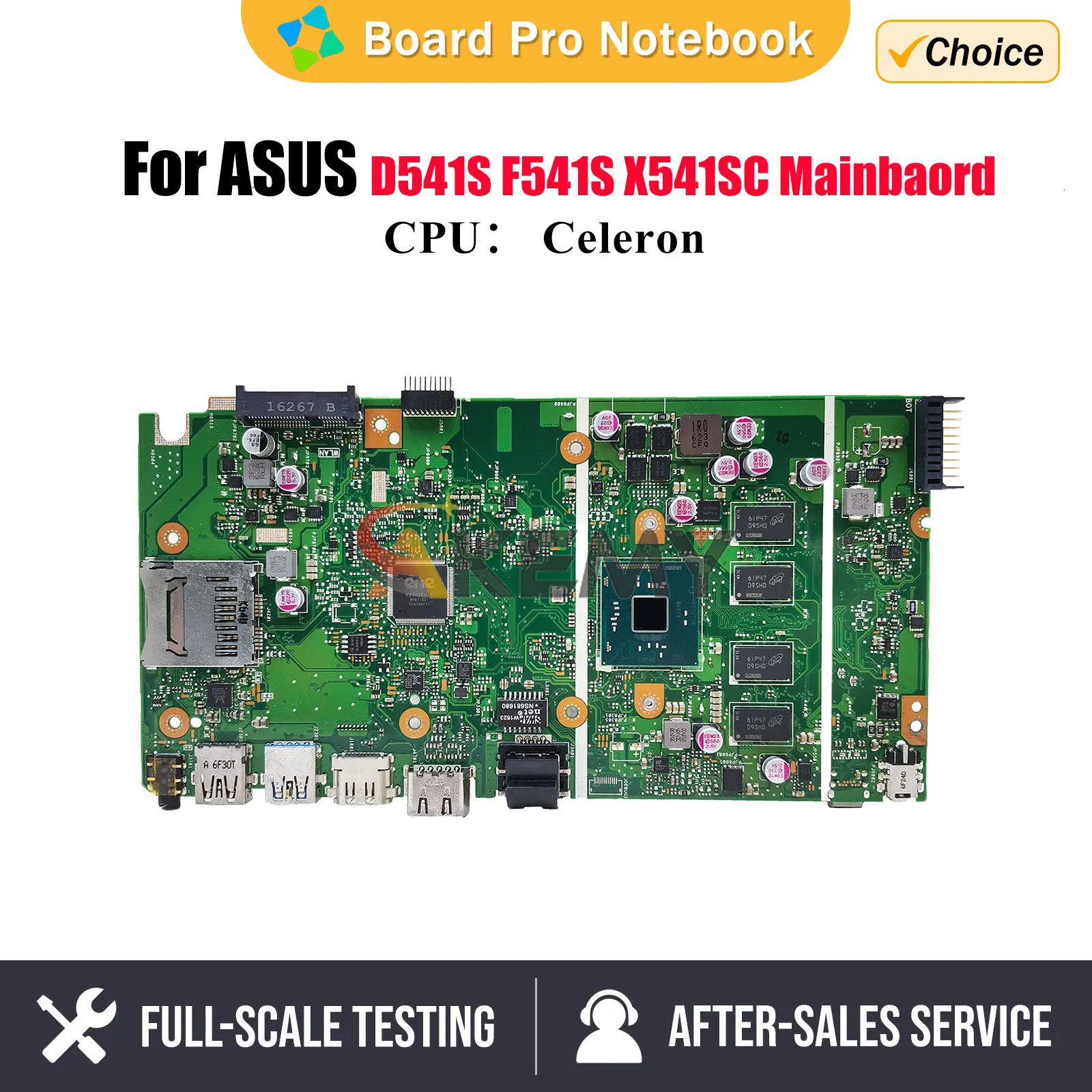 

X541SA Laptop Motherboard For ASUS X541S R541NA D541NA F541SA A541SA Mainboard N3050/N3060 N3700/N3710 RAM-2GB/4GB/8GB