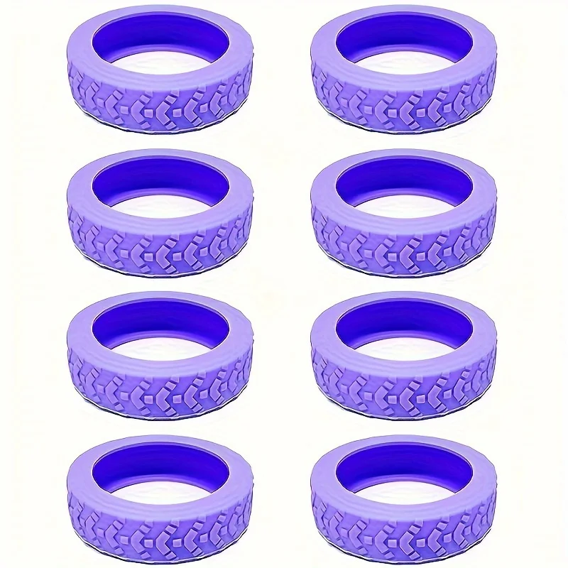 8-teiliges Set Silikon-Radabdeckungen für Gepäck – Stoßdämpfende und geräuschreduzierende Schutzkappen, Gepäckzubehör – Detail 5
