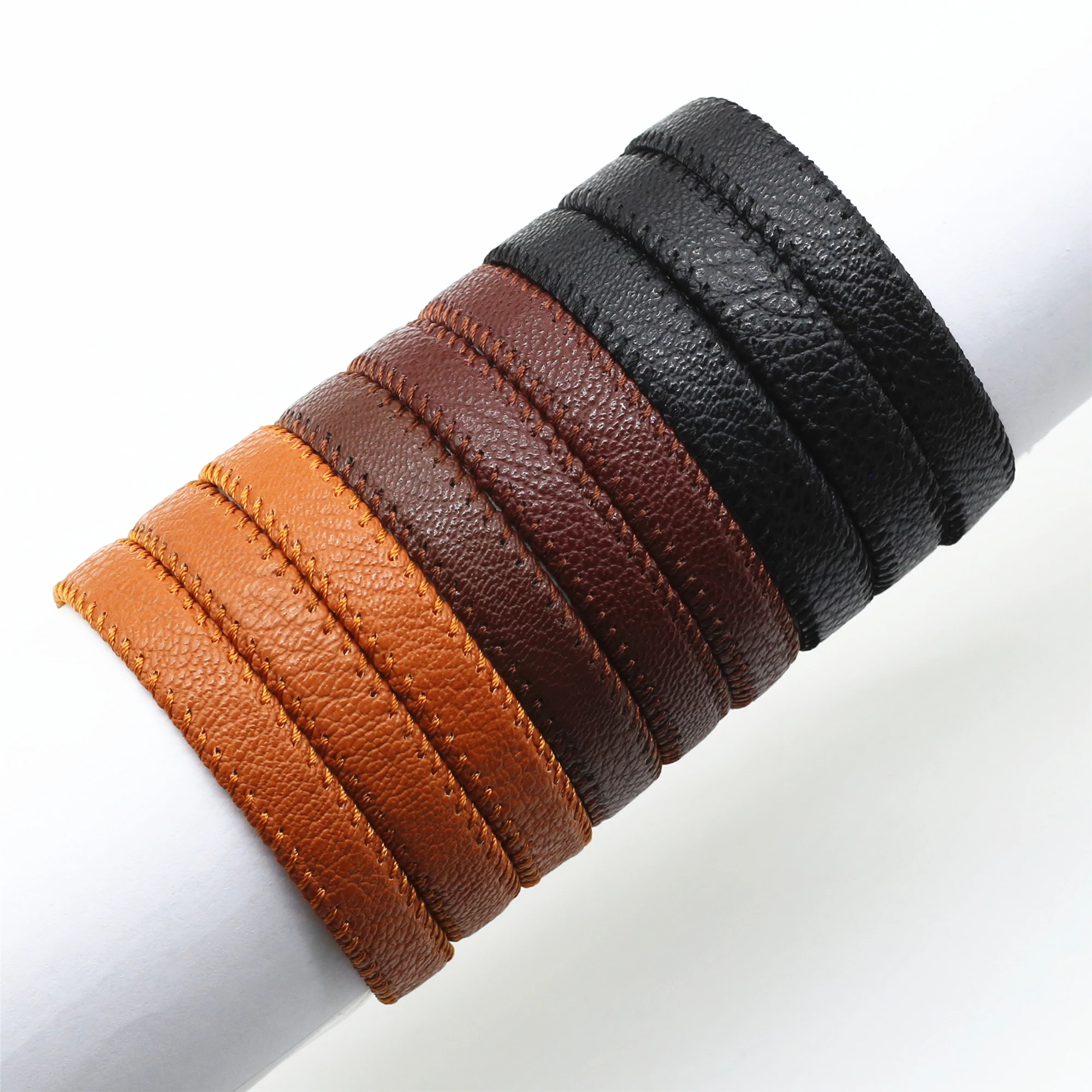 WestBull Vintage Weave Black Khaki Leather Bracelets Men Pulsera Women Wrap Bangle Male DIY Homme Jewelry Accessories