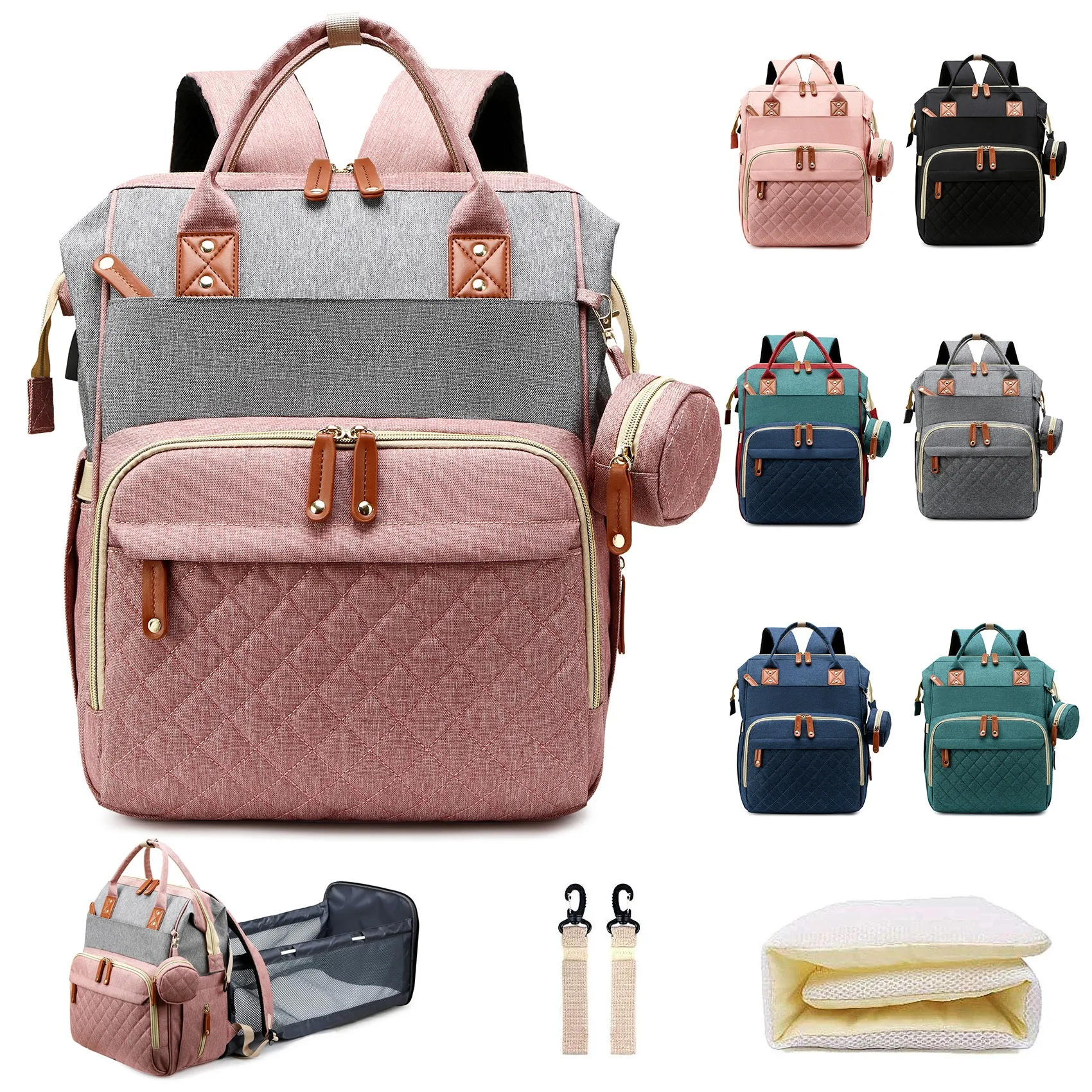 Mama Tasche Doppels ch ulter multifunktion ale große Kapazität Mutter Baby Tasche Klapp bett Kinderwagen Rucksack leichte Wickelt asche