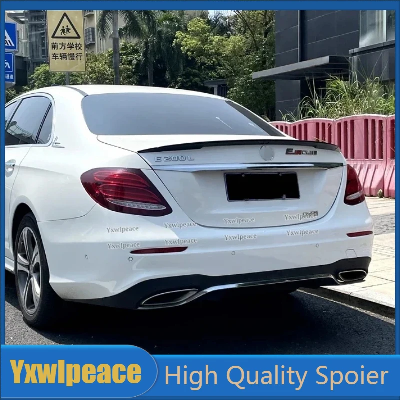 

For Mercedes Benz W213 Spoiler 2016-2021 E-class E200 E300 E320 E63 ABS Plastic Rear Trunk Lip Spoiler Body Kit Accessories