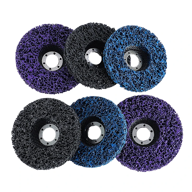 

Фиолетовый, черный, синий 4/4,5/5 дюймов полировальный диск с лоскутом из нейлонового волокна, зернистость 800 для угловой шлифовальной машины, полировка дерева и металла