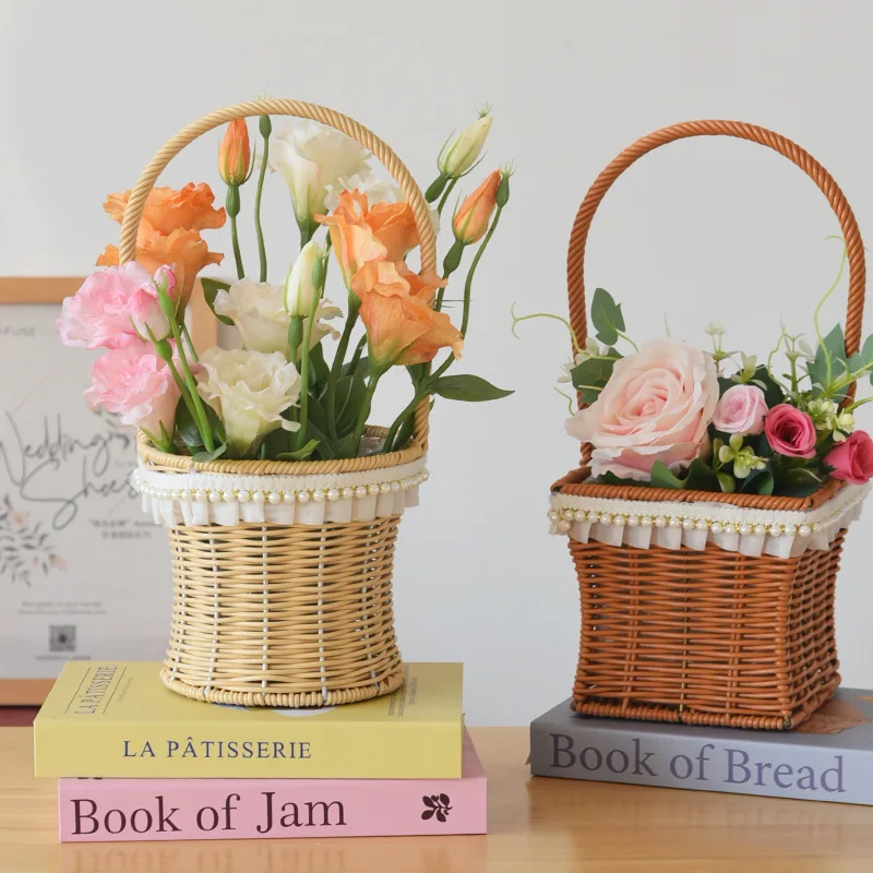 Portable outdoor picnic storage basket Home decoration storage basket Environmental protection and safety