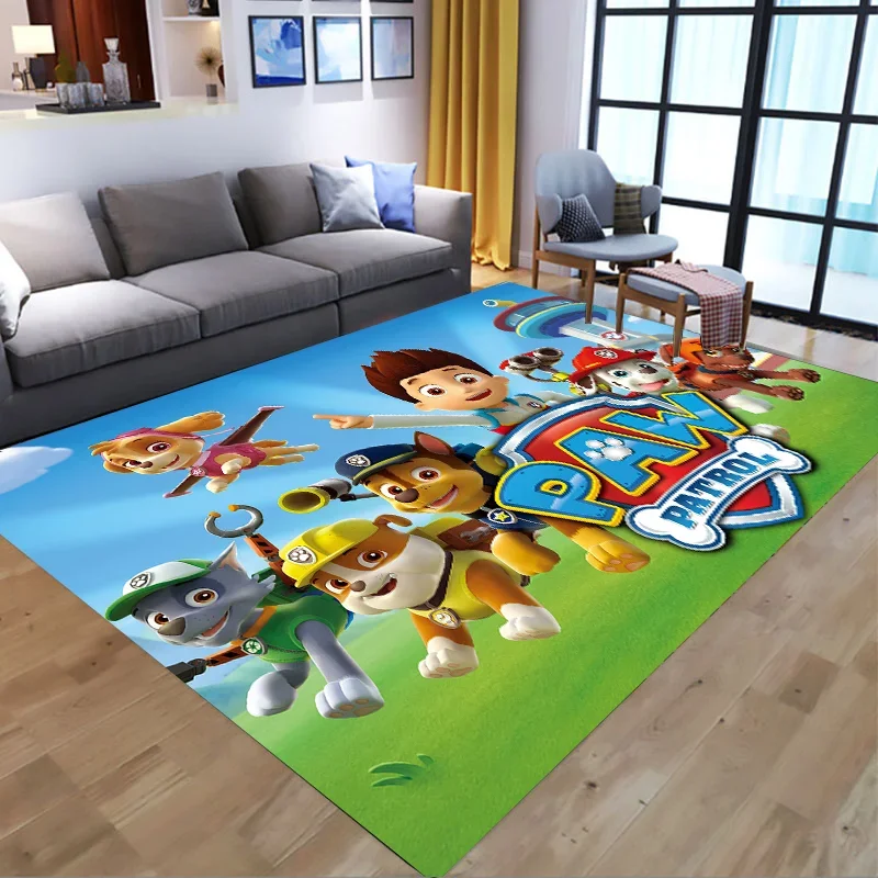 Paw Patrol Carpet Anime Chase Printed Living Room Bedroom Rug Creative Cartoon Anti-slip Children Crawling Mat Home Decoration