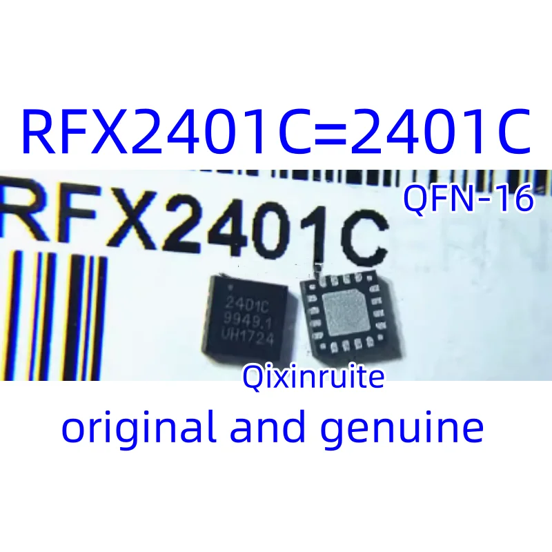 Qixinruite  Brand new original genuine RFX2401C=2401C SMT QFN-16 CMOS 2.4GHZ ZIGBEE/ISM transmitter/receiver RF IC