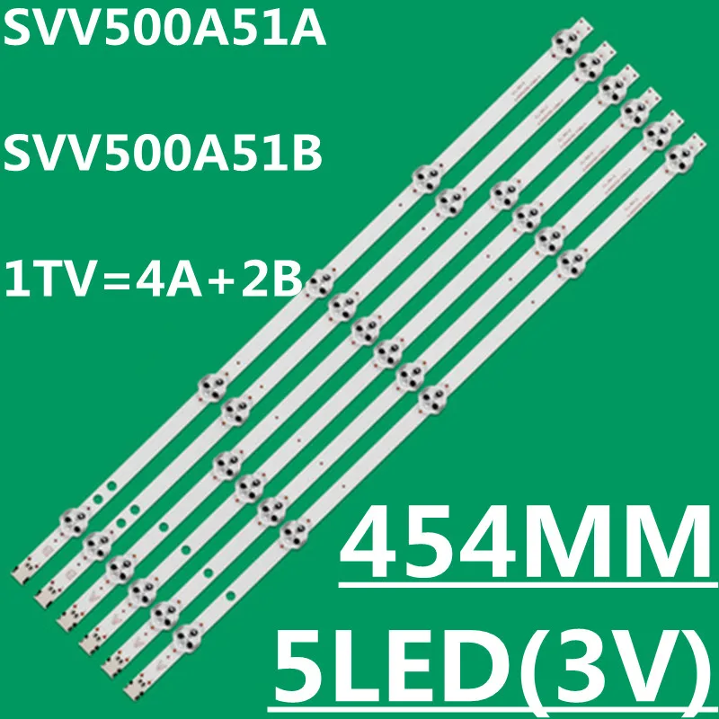 

New LED Strip For SVV500A51A SVV500A51B VES500UNDL-2D-N12 D50F289M4CW JVC LT-50C750 50HB6T72U Polaroid P50D300FP T500HVN08.5