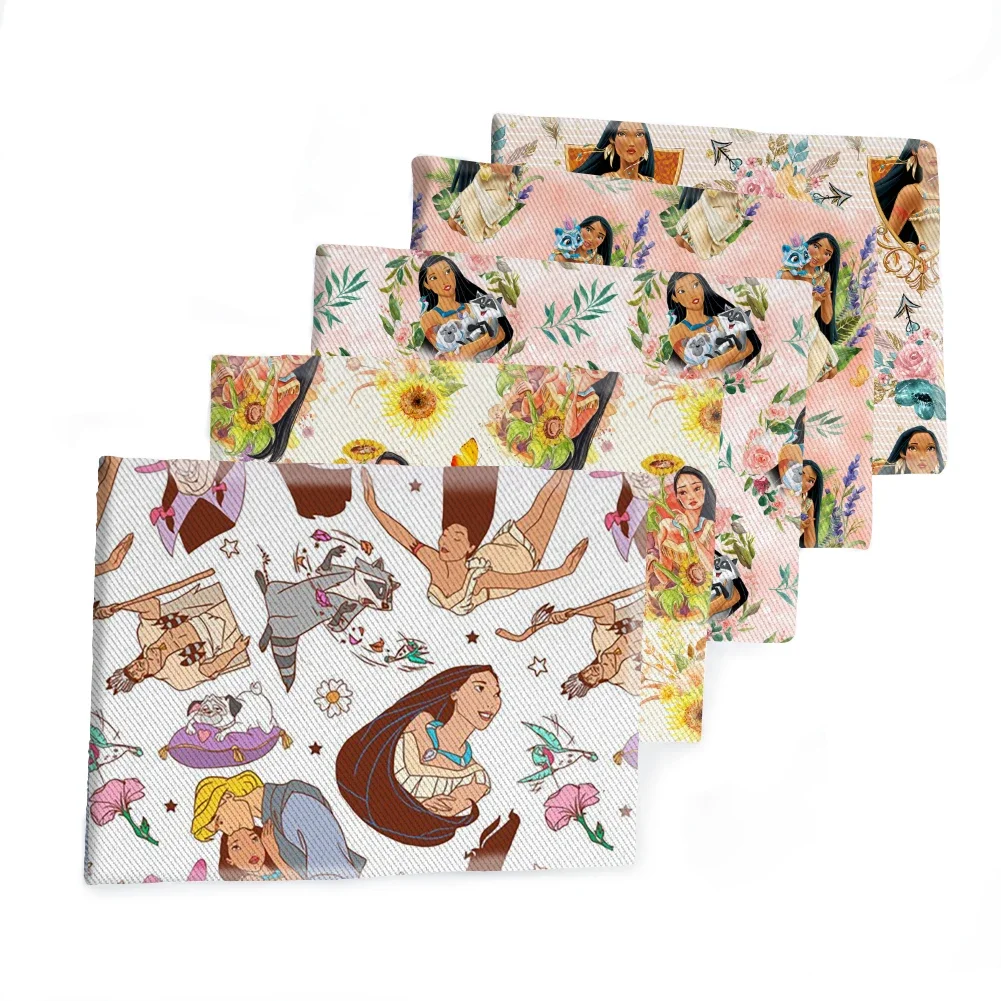 

Disney Princess Cartoon Pocahontas Pattern Printed Twill Fabric for Patchwork Quilting Fabrics