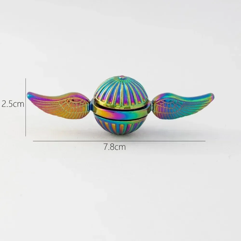 Fidget Spinner Adult Anti-stress Fingertip Gyro Fidget Relieves Stress Toy Golden Snitch Metal Angel Wings Fingertip Gyroscope