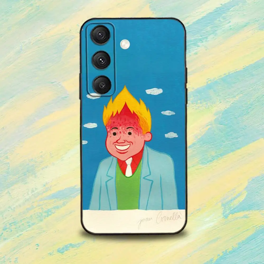 J-Joan Abstract CornellaS Funda de teléfono para Samsung S25, S24, S10, S22, S21, S20, S23, Ultra, Plus, Lite, FE, funda negra de silicona suave