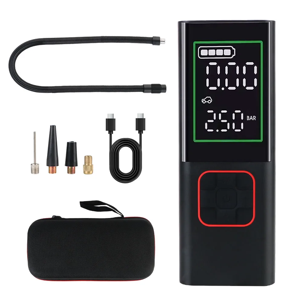 150W Tire Air Pump Tire Pressure Test 6000mAh Digital 160PSI Car Air Compressor With LED Flashlight Portable Inflator