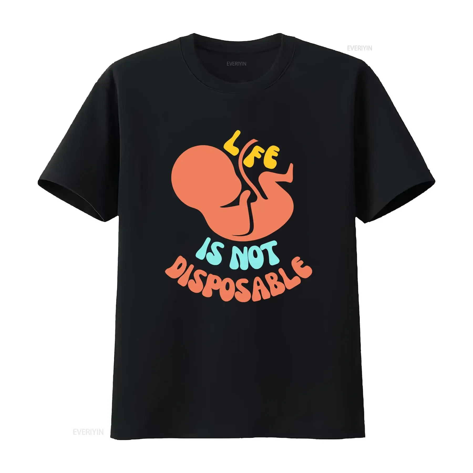 

Unborn Lives Matter Choose Life Pro Anti Abortion T Shirt vintage Washed fashion Stretched Casual Breathable homme