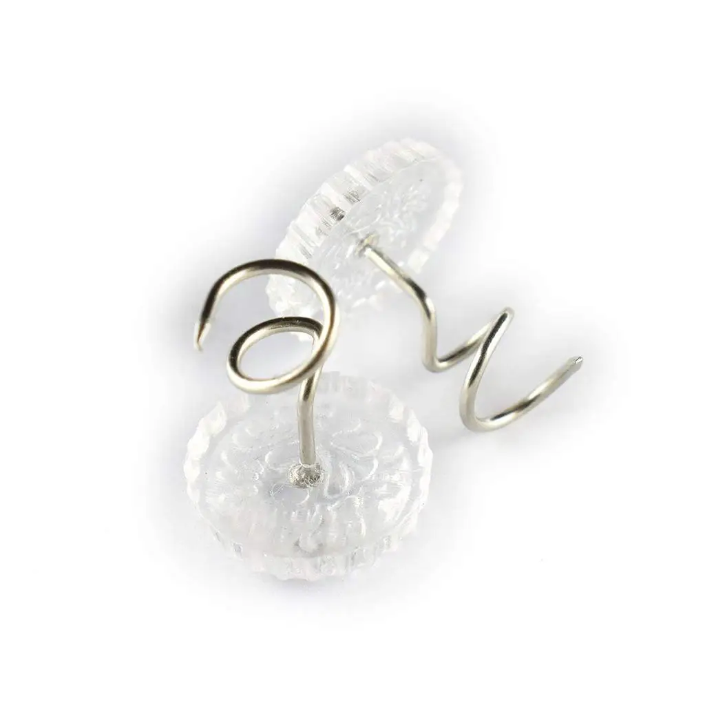 Clear Head Twisty Pins Upholstery Tack Transparent Hardware Nail Fastener for Easy Fabric Repair Furniture