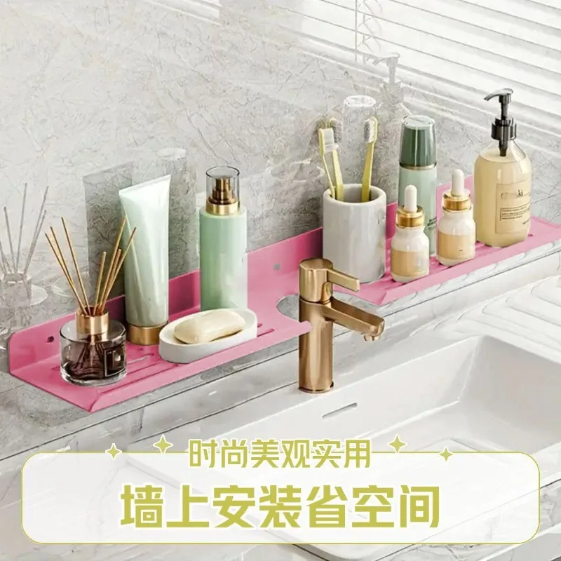 

Creative U-shaped Storage Rack No Drilling Wall Mounted Faucet Storage Rack Anti Slip Firm Kitchen Tools Bathroom Accessories