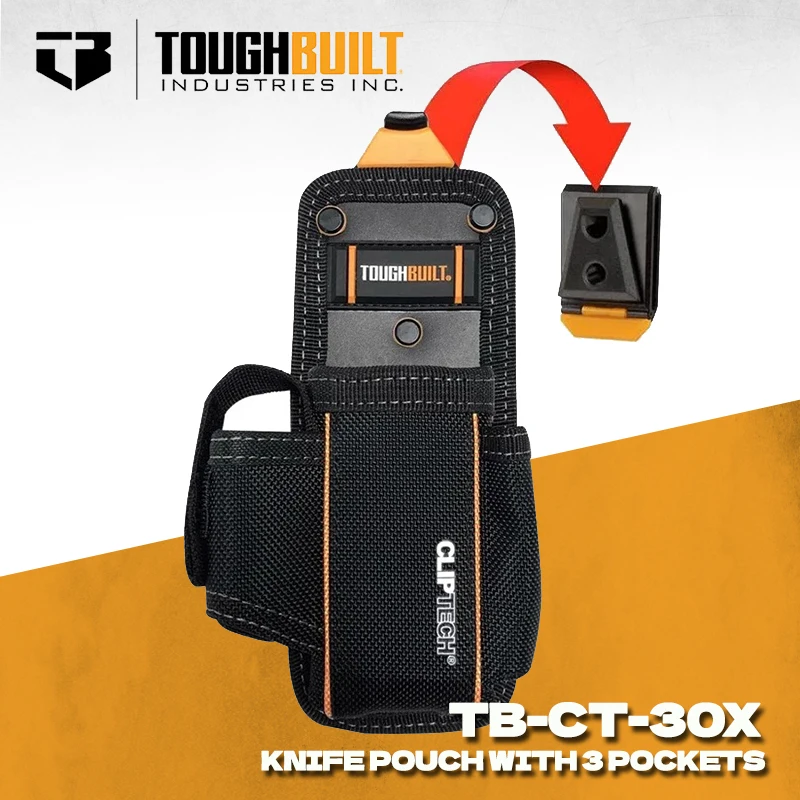 

TOUGHBUILT TB-CT-30X Чехол для ножа с 3-мя карманами-органайзером для универсального ножа Toughbuilt Сумка для инструментов Аксессуары