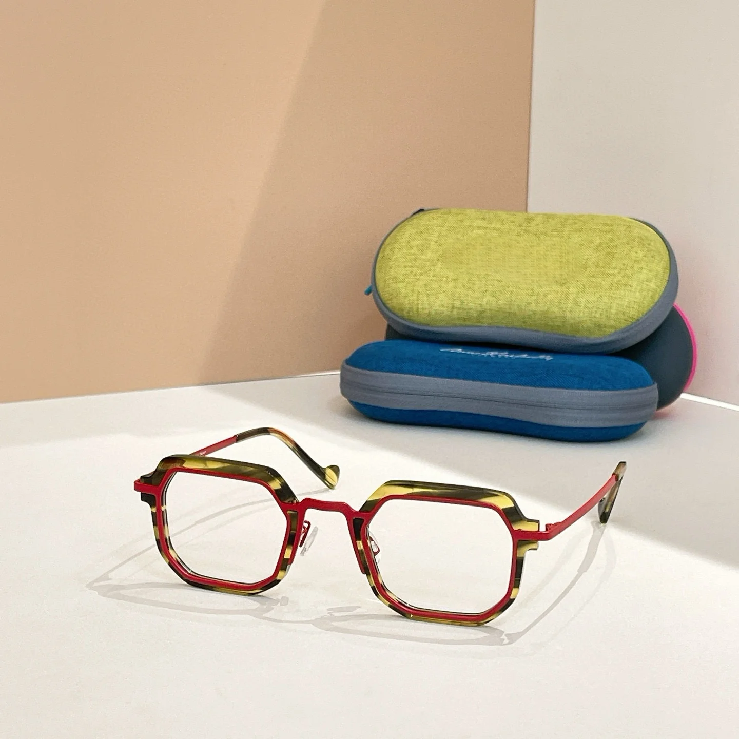 

M.14-Unisex Prescription Glasses-France Designer-Geometric Lines|Belight Optical