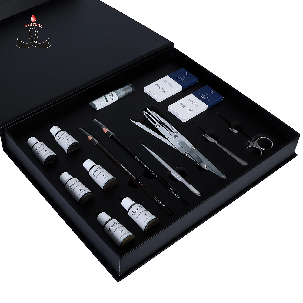 New Arrival Permanent Makeup Microblading Tattoo Kit For Academy Training Tattoo Ink Micorblading Tools