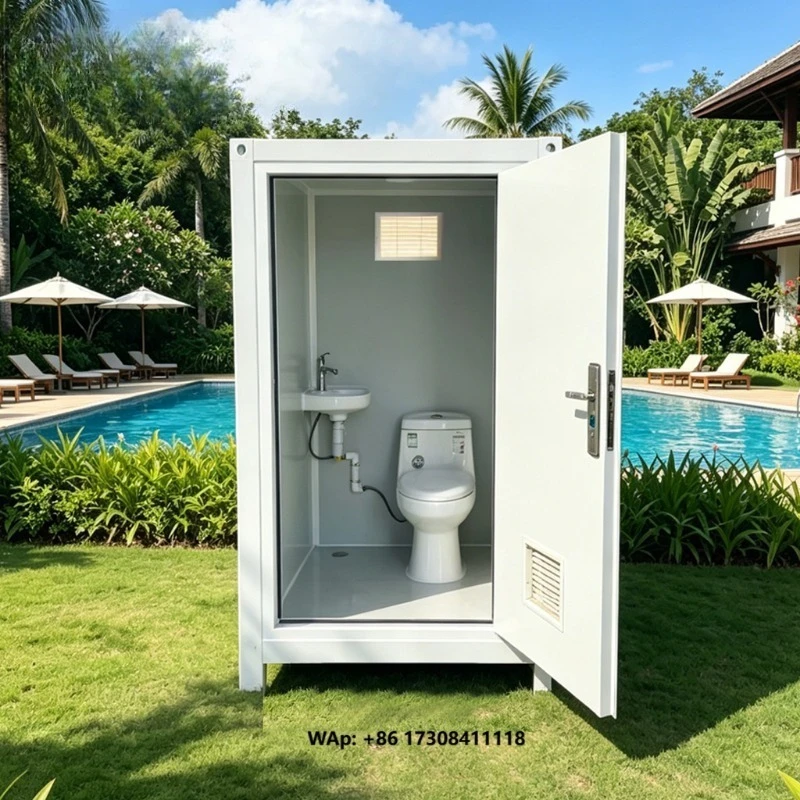 Portable Prefabricated Toilet and Shower Room Durable Sandwich Panel Temporary Use in Apartments Hotels Villas