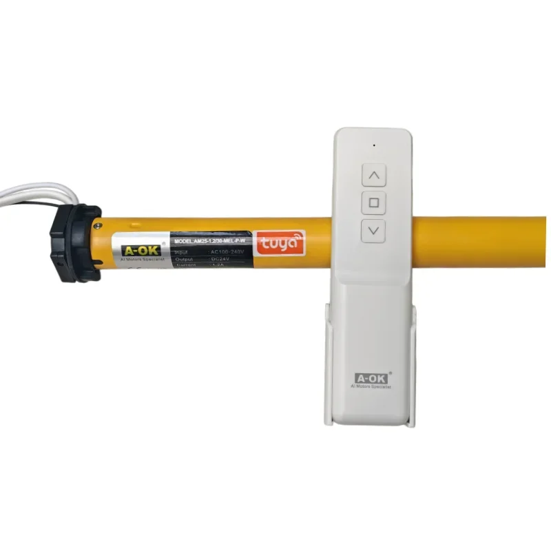 

A-ok Tuya WiFi Smart Electric Roller Motor38mm Tube Alexa Google Home Smart Remote Control AM25-1.2/30-MEL-P-W