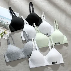 Cotton Underwear Women AB Cup Bra Wireless Gathered Comfort V Brassiere Push Up Lingerie Bralette for Women Seamleass Bras