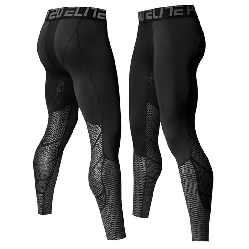 2018 męskie legginsy do biegania kompres spodnie do jogi ćwiczenia gimnastyczne legginsy fitness trening koszykówka ćwiczenia pociąg odzież sportowa UX55