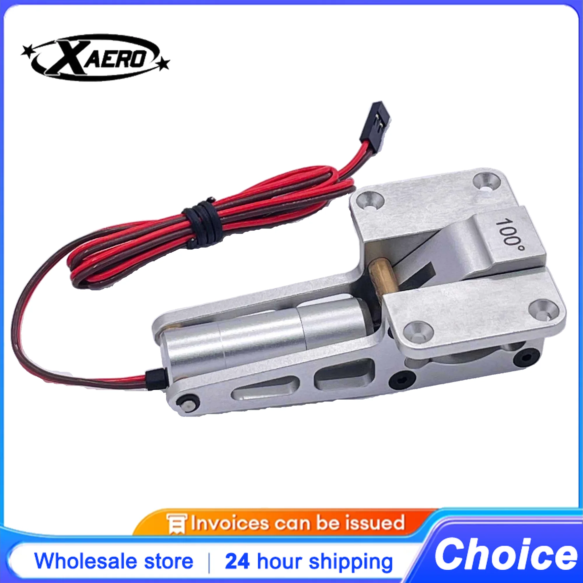XAERO ER120 100° Wide-Angle Retractable Base, Heavy-Duty Aluminum Landing Gear for RC Jet, 1/5-1/6 Scale Turbine Model