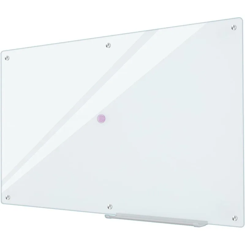

Glass Whiteboard Magnetic Dry Erase White Board 4'x 3' Framless White Surface