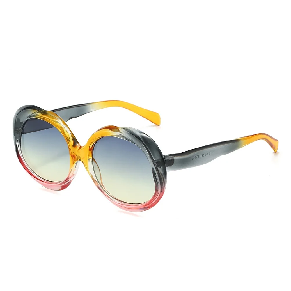 

Ins Popular Fashion Round Women Punk Sunglasses Retro Men Trending Gradient Frame Sun Glasses Gradient Shades UV400