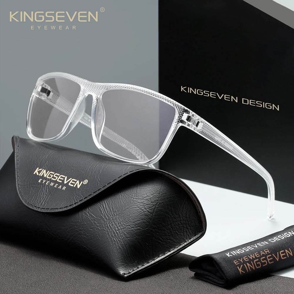 KINGSEVEN Fashion No Degree Anti-Blue Light Glasses Men/Women Computer Blue Ray Block Transparent Lens Eyeglasses