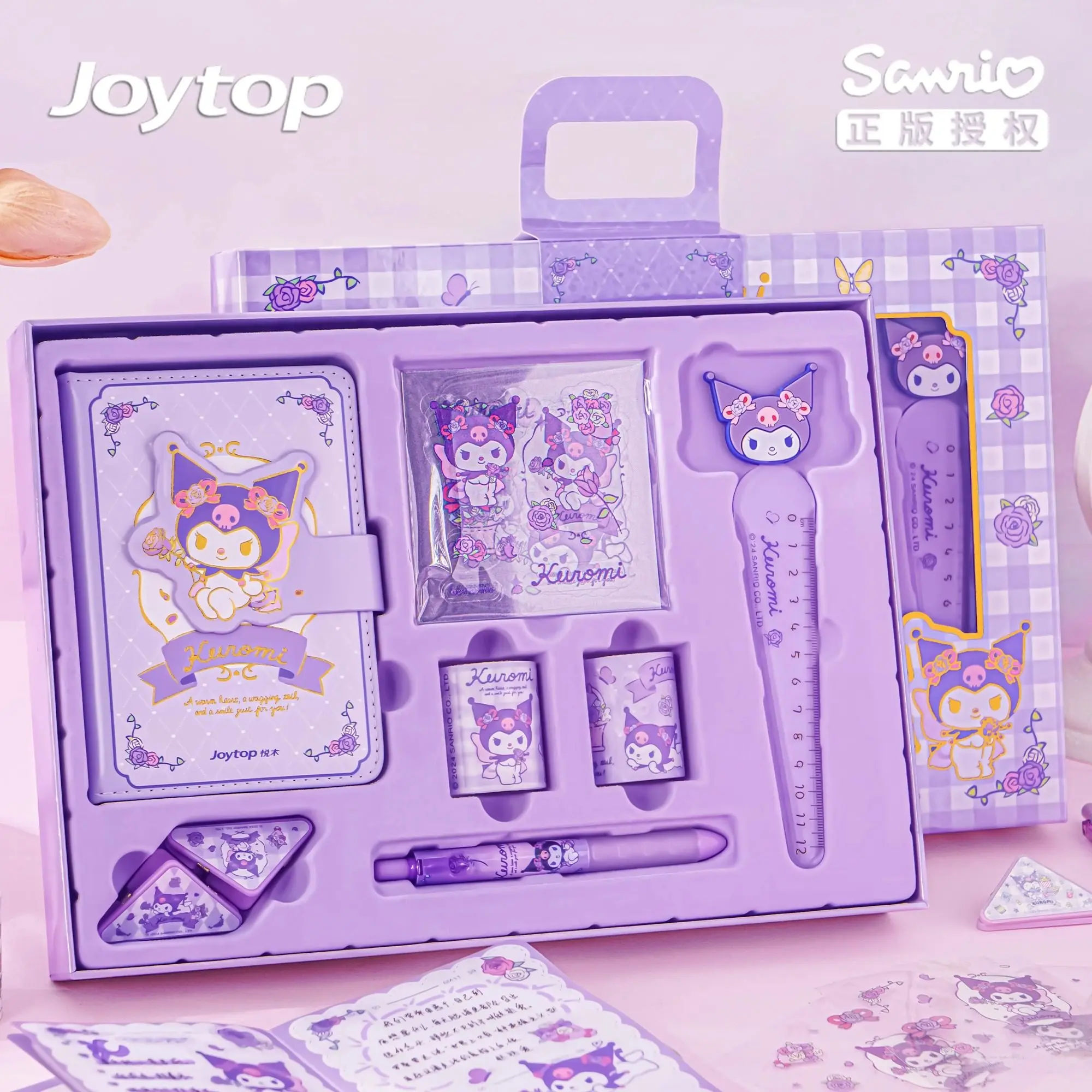 Sanrio Handbook Set Gift Box Melody Stationery Children's Girls Elementary School Students June Day Gifts Kulomi Toys Girls Cute