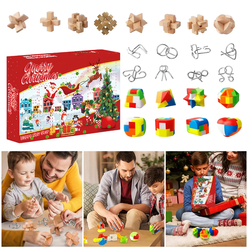 

Christmas Countdown Calendar Brain Teaser Puzzles Fun Challenges Toys Christmas Advent Calendar Xmas Countdown Calendar for Kids