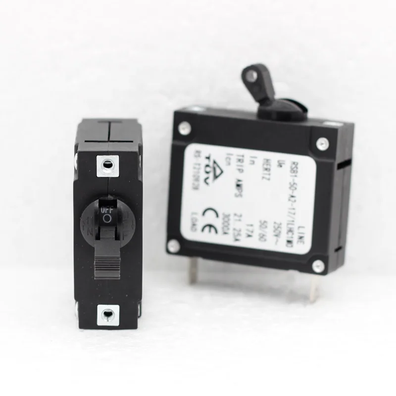 17A 250V Toggle Single Pole Circuit Breakers Hydraulic Magnetic Circuit breaker